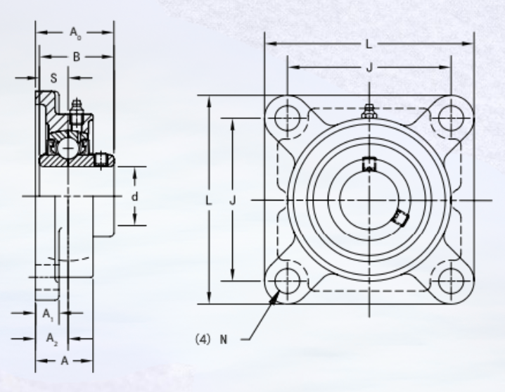 UCF Series Dimensional Schematic