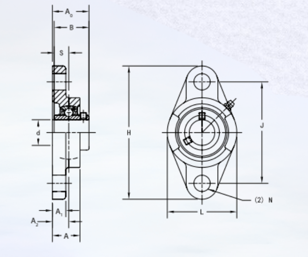 UCFL Series Dimensional Schematic